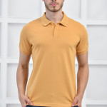Hardal Erkek Düz Pike Polo Yaka Likralı Slim Basıc T-shirt F51610