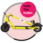 Sarı Katlanabilir Farlı Elektrikli Scooter