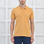 Hardal Erkek Düz Pike Polo Yaka Likralı Slim Basıc T-shirt F51610