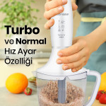 Twinmix 1000 Watt Güçlü Motor Turbo Hız Ayarlı Blender Set Beyaz