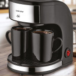 Luxury Çift Kupa Hediyeli Filtre Kahve Makinesi İnox