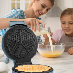 Bonbon 1000 W Taşmayı Önleyen Derin Plakalı Isı Korumalı Waffle Makinesi Ege Mavisi