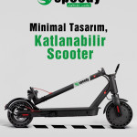 Garantili 350w Güçlü Motor Katlanabilir Elektrikli Scooter