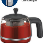 Bergamot 2200 Watt Cam Demlikli Bpa Içermeyen Çay Makinesi Ve Su Isıtıcısı