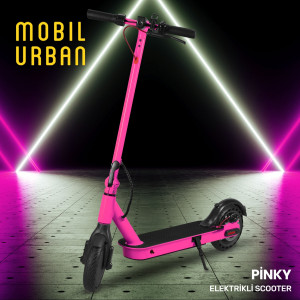 Pinky Led Ekranlı Katlanabilir Elektrikli Scooter Pembe
