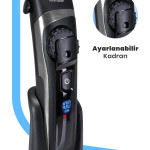 Roxy Şarj Standlı Led Ekranlı Ayarlanabilir Dc Motorlu Saç Ve Sakal Şekillendirme Tıraş Makinesi