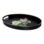 Black Edition Authentic Oval Gilded Rose Tray