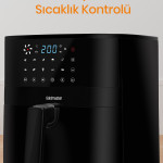 Smartfry Dijital Dokunmatik 1900 W 10 Ön Ayarlı 6 Litre Airfryer Yağsız Kızartma Sıcak Hava Fritöz